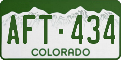 CO license plate AFT434