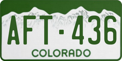 CO license plate AFT436