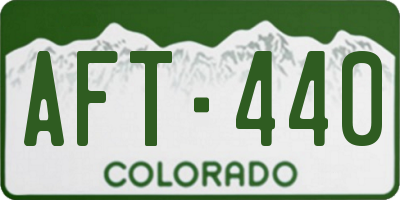 CO license plate AFT440