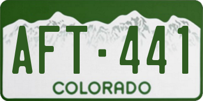 CO license plate AFT441