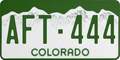 CO license plate AFT444