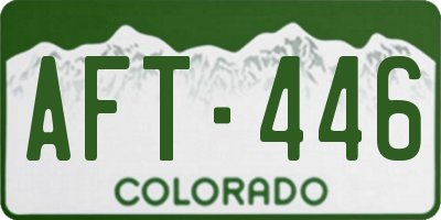 CO license plate AFT446