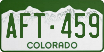CO license plate AFT459