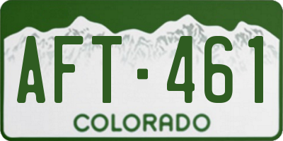 CO license plate AFT461