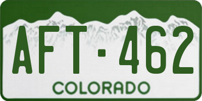 CO license plate AFT462