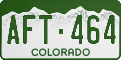 CO license plate AFT464