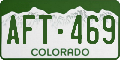 CO license plate AFT469