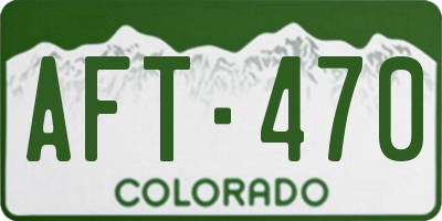 CO license plate AFT470