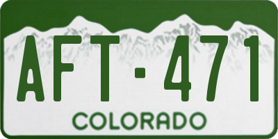 CO license plate AFT471