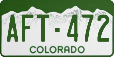 CO license plate AFT472