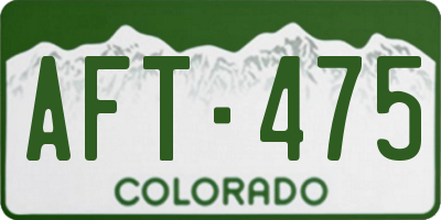 CO license plate AFT475