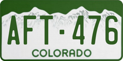 CO license plate AFT476