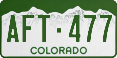 CO license plate AFT477