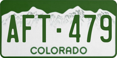 CO license plate AFT479