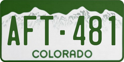 CO license plate AFT481