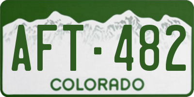 CO license plate AFT482