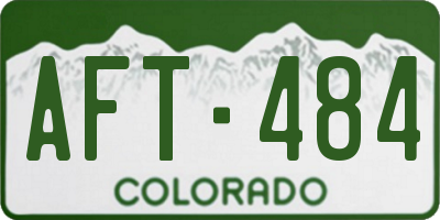 CO license plate AFT484