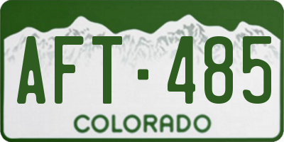 CO license plate AFT485