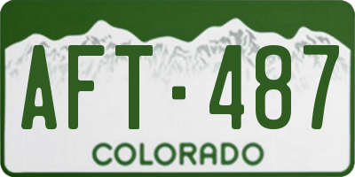 CO license plate AFT487