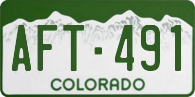 CO license plate AFT491