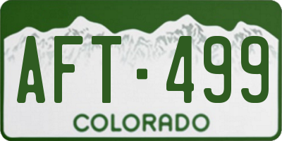 CO license plate AFT499
