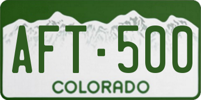 CO license plate AFT500