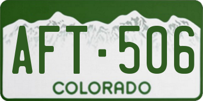 CO license plate AFT506