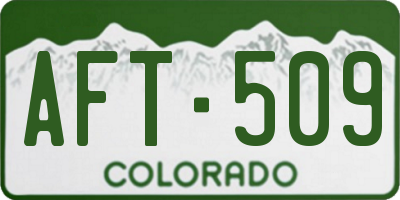CO license plate AFT509