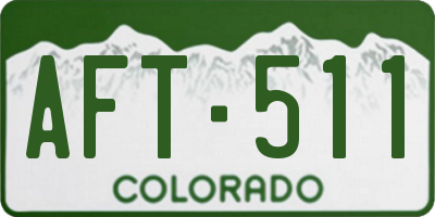 CO license plate AFT511