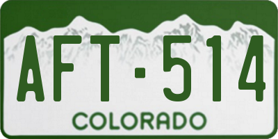 CO license plate AFT514
