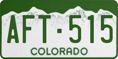 CO license plate AFT515