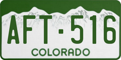 CO license plate AFT516