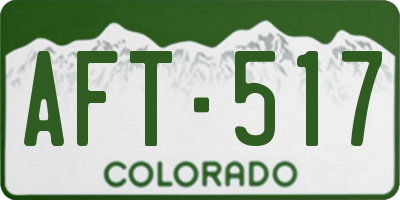 CO license plate AFT517