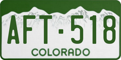 CO license plate AFT518