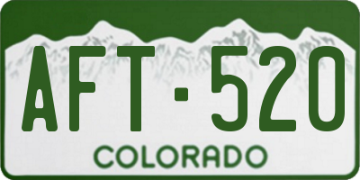 CO license plate AFT520