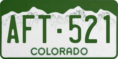 CO license plate AFT521