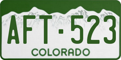CO license plate AFT523