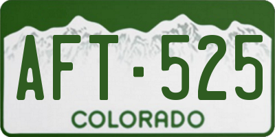CO license plate AFT525
