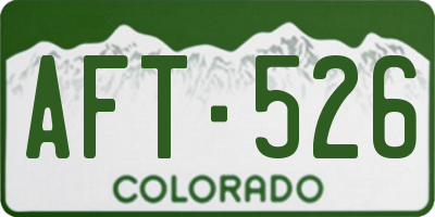 CO license plate AFT526