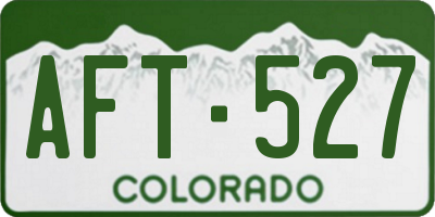 CO license plate AFT527