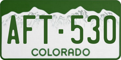 CO license plate AFT530