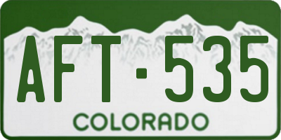 CO license plate AFT535