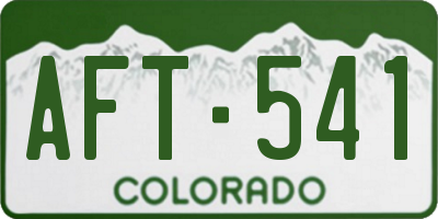 CO license plate AFT541