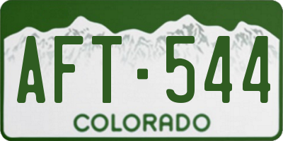 CO license plate AFT544