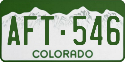 CO license plate AFT546