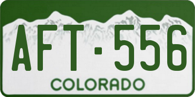CO license plate AFT556