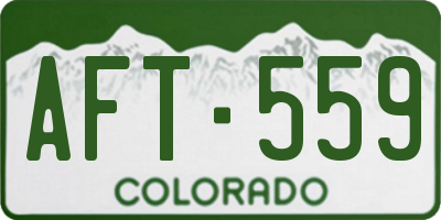 CO license plate AFT559
