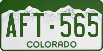 CO license plate AFT565