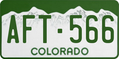 CO license plate AFT566