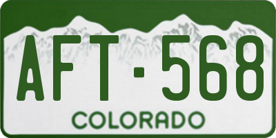 CO license plate AFT568
